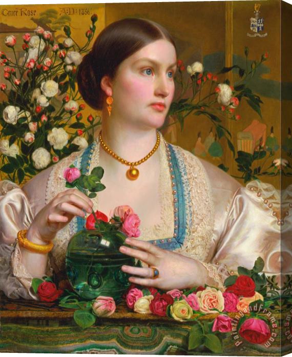 Frederick Sandys Grace Rose Stretched Canvas Painting / Canvas Art