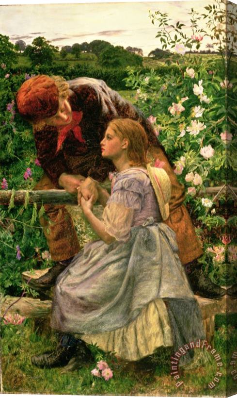 Frederick Smallfield Early Lovers Stretched Canvas Print / Canvas Art