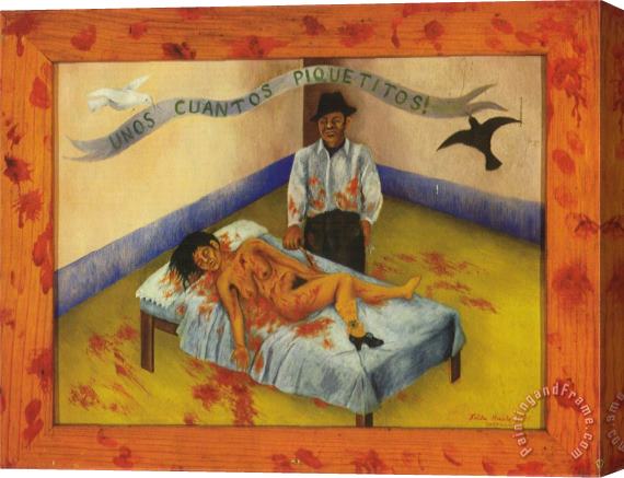 Frida Kahlo A Few Small Nips Passionately in Love 1935 Stretched Canvas Print / Canvas Art