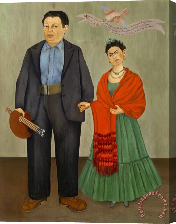 Frida Kahlo Frieda And Diego Rivera 1931 Stretched Canvas Print / Canvas Art Frida Kahlo Frieda And Diego Rivera 1931 Stretched Canvas Print / Canvas Art