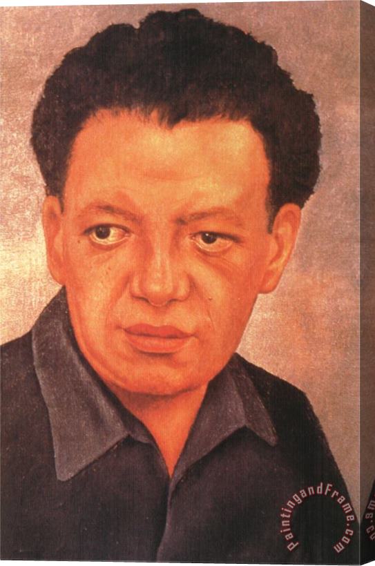 Frida Kahlo Portrait of Diego Rivera 1937 Stretched Canvas Painting / Canvas Art
