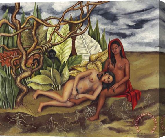 Frida Kahlo Two Nudes in The Forest The Earth Itself 1939 Stretched Canvas Print / Canvas Art