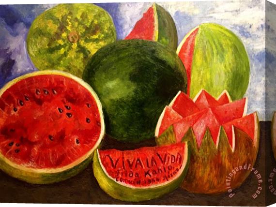 Frida Kahlo Viva La Vida Watermelons Stretched Canvas Painting / Canvas Art