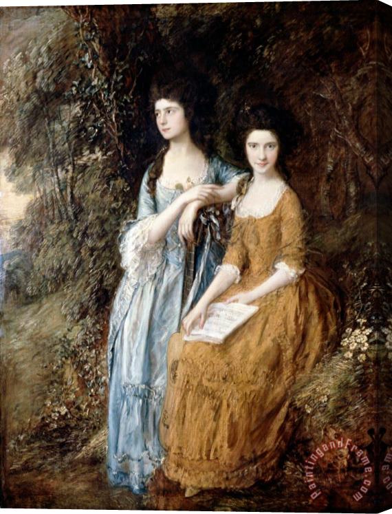 Gainsborough, Thomas Elizabeth And Mary Linley Stretched Canvas Print / Canvas Art