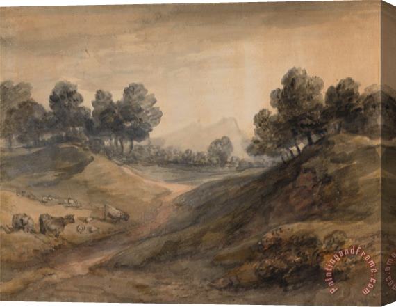 Gainsborough, Thomas Landscape And Cattle Stretched Canvas Print / Canvas Art