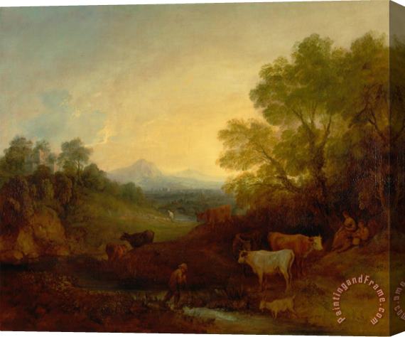 Gainsborough, Thomas Landscape with Cattle Stretched Canvas Painting / Canvas Art