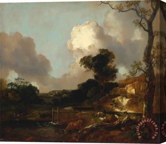 Gainsborough, Thomas Landscape with Stream And Weir Stretched Canvas Print / Canvas Art
