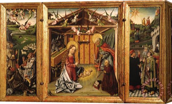 Garcia Del Barco Triptych of The Nativity Stretched Canvas Painting / Canvas Art
