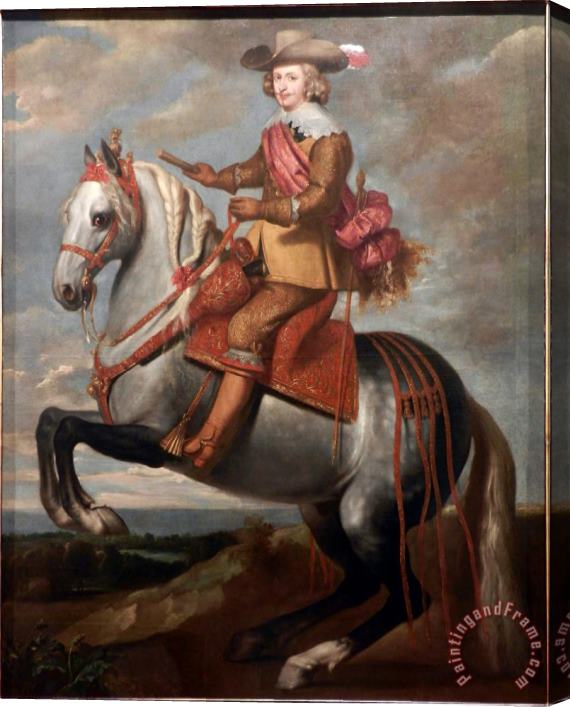 Gaspar de Crayer Equestrian Painting of Infant Cardinal Don Fernando of Austria Stretched Canvas Painting / Canvas Art