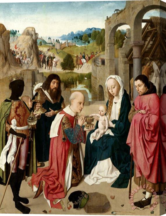 Geertgen Tot Sint Jans The Adoration of The Magi Stretched Canvas Painting / Canvas Art