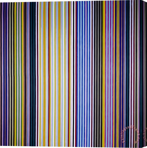 Gene Davis Black Popcorn Stretched Canvas Print / Canvas Art