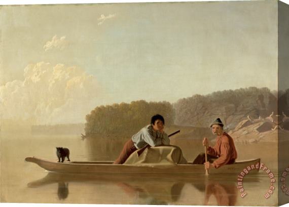 George Caleb Bingham The Trapper's Return Stretched Canvas Painting / Canvas Art