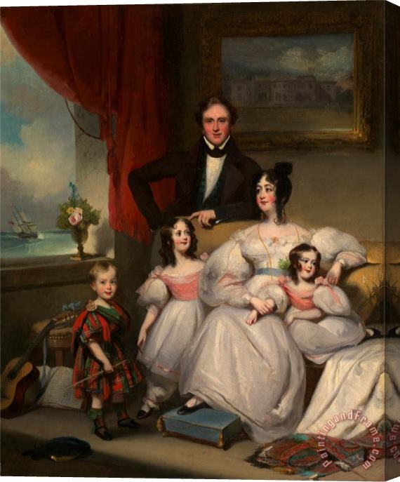 George Chinnery An English Family in Macao Stretched Canvas Print / Canvas Art