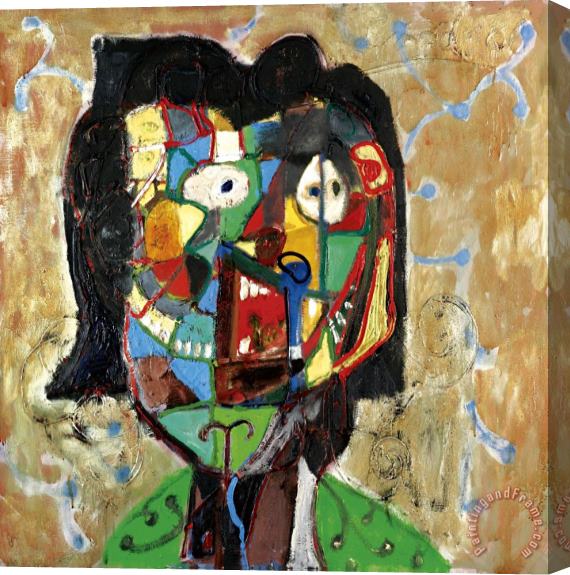 George Condo Girl with Pixie Stretched Canvas Print / Canvas Art