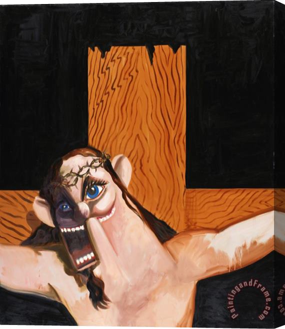 George Condo Jesus on The Cross Stretched Canvas Painting / Canvas Art