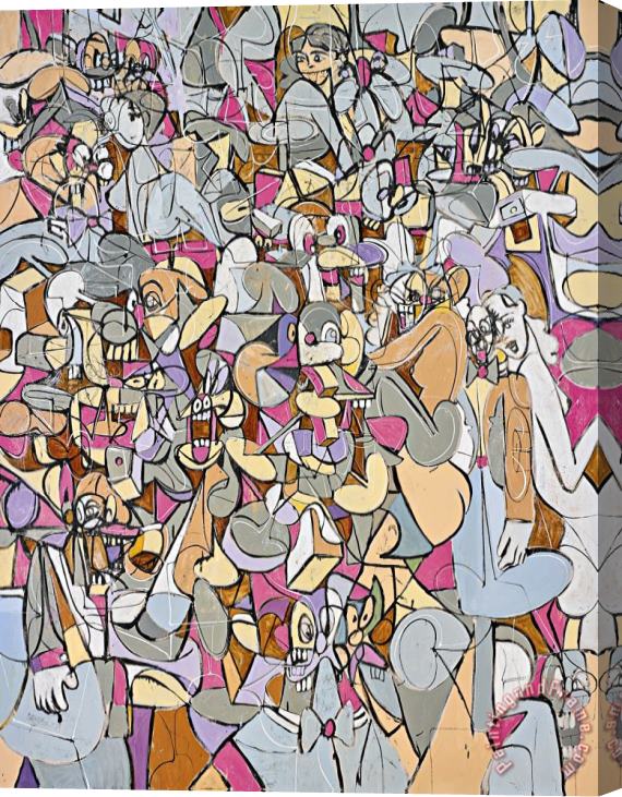 George Condo Street Fair in New York Stretched Canvas Print / Canvas Art