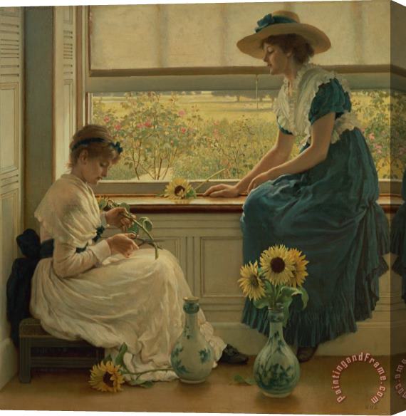 George Dunlop Leslie Sun and Moon Flowers Stretched Canvas Painting / Canvas Art