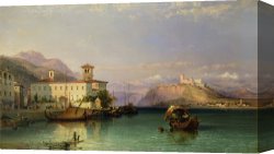 Bellano on Lake Como Canvas Prints - Lake Maggiore by George Edwards Hering