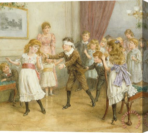 George Goodwin Kilburne Blind Mans Buff Stretched Canvas Painting / Canvas Art