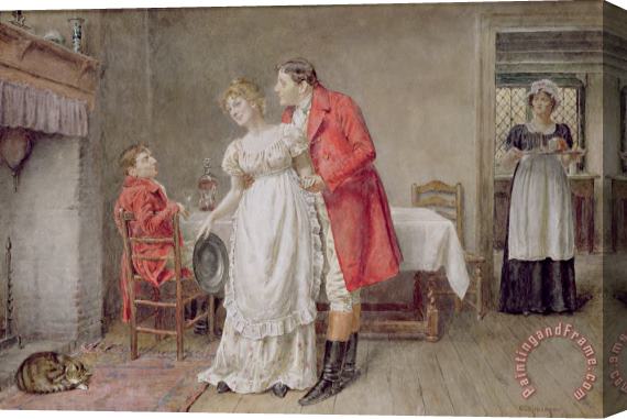 George Goodwin Kilburne The Return Of The Huntsman Stretched Canvas Painting / Canvas Art