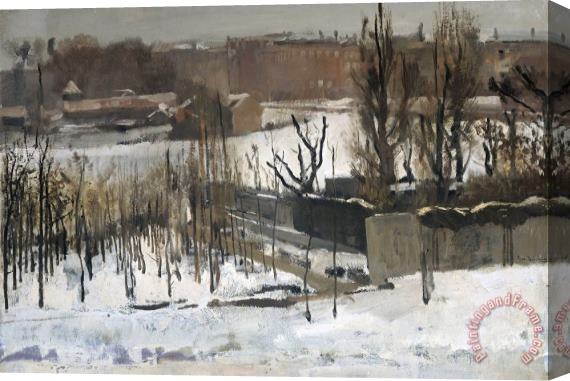 George Hendrik Breitner View of The Oosterpark, Amsterdam, in The Snow Stretched Canvas Print / Canvas Art