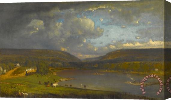 George Inness On The Delaware River Stretched Canvas Painting / Canvas Art