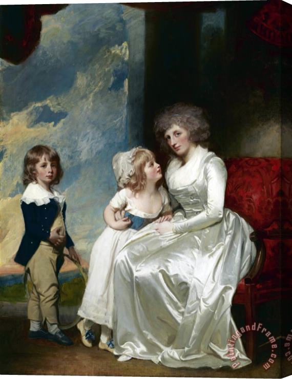 George Romney Henrietta, Countess of Warwick, And Her Children Stretched Canvas Painting / Canvas Art