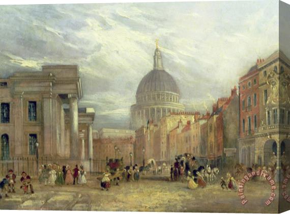George Sidney Shepherd The Old General Post Office and St. Martin's-le-Grand Stretched Canvas Print / Canvas Art