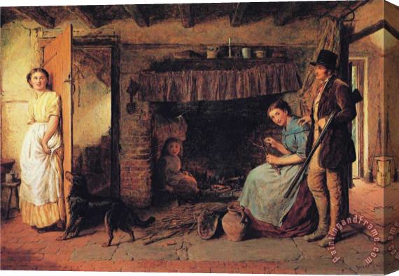 George Smith The Gamekeeper's Courtship Stretched Canvas Print / Canvas Art