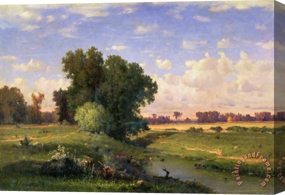 George Snr Inness Hackensack Meadows - Sunset Stretched Canvas Painting / Canvas Art