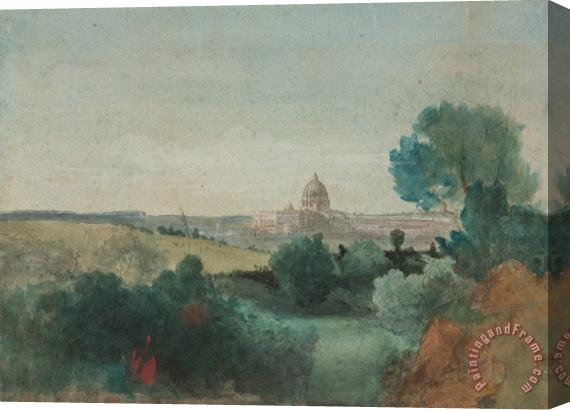 George Snr Inness Saint Peter's seen from the Campagna Stretched Canvas Print / Canvas Art