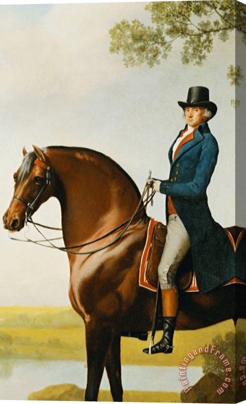 George Stubbs Portrait Of Warren Hastings Small Full Length On His Celebrated Arabian Stretched Canvas Print / Canvas Art