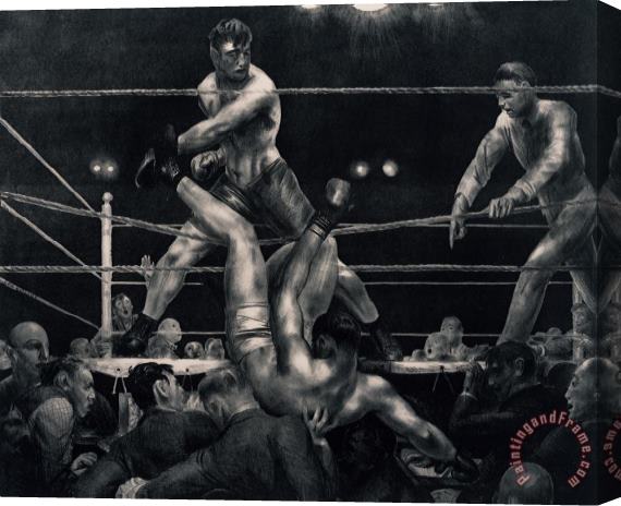 George Wesley Bellows Dempsey And Firpo Stretched Canvas Painting / Canvas Art