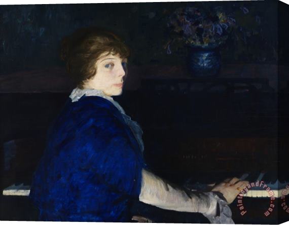 George Wesley Bellows Emma at The Piano Stretched Canvas Print / Canvas Art