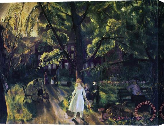 George Wesley Bellows Gramercy Park Stretched Canvas Print / Canvas Art