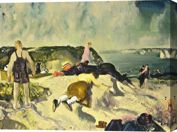 George Wesley Bellows The Beach Newport Stretched Canvas Print / Canvas Art