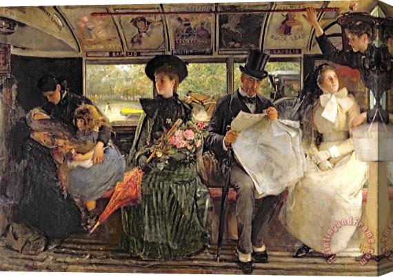 George William Joy The Bayswater Omnibus Stretched Canvas Painting / Canvas Art