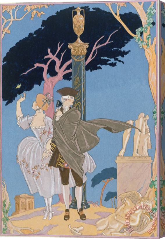 Georges Barbier Broken Hearts Broken Statues Stretched Canvas Painting / Canvas Art
