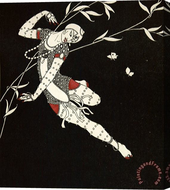 Georges Barbier L Oiseau De Feu From The Series Designs on The Dances of Vaslav Nijinsky Stretched Canvas Print / Canvas Art