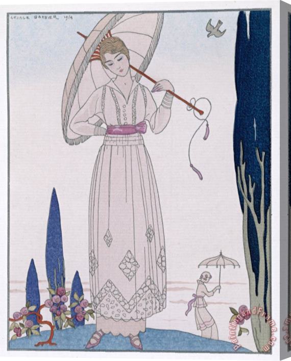 Georges Barbier Summer Tunic Dress Stretched Canvas Print / Canvas Art