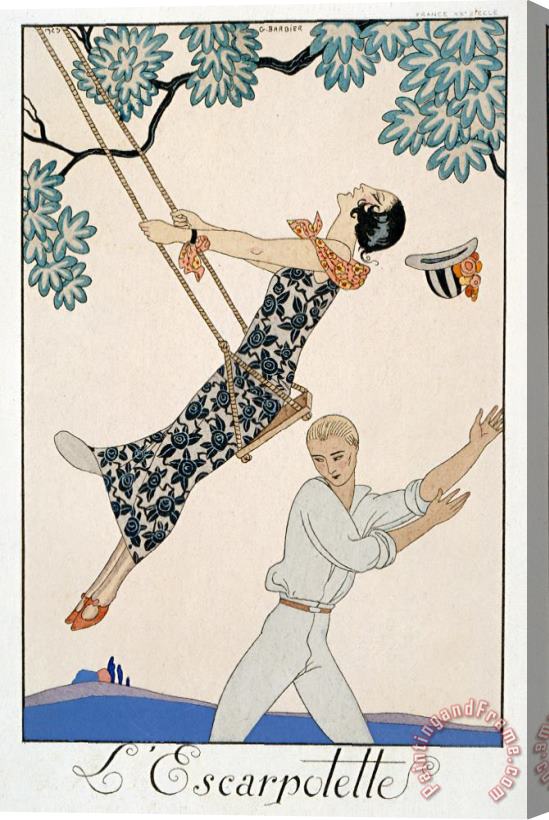 Georges Barbier The Swing Stretched Canvas Print / Canvas Art