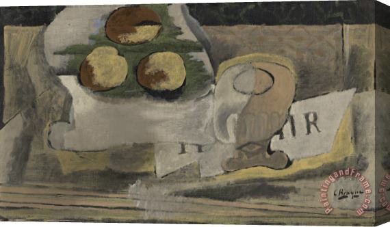 Georges Braque Nature Morte Aux Peches (still Life with Peaches), 1920 Stretched Canvas Painting / Canvas Art