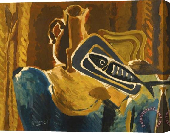 Georges Braque Pichet Et Poisson, 1943 Stretched Canvas Painting / Canvas Art