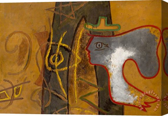 Georges Braque Profil, Ca. 1942 Stretched Canvas Painting / Canvas Art