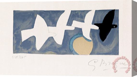 Georges Braque Quatre Oiseaux, 1950 Stretched Canvas Painting / Canvas Art
