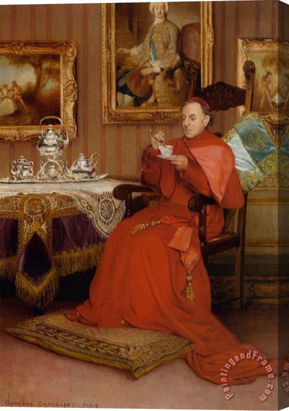 Georges Croegaert Tea Time Stretched Canvas Painting / Canvas Art