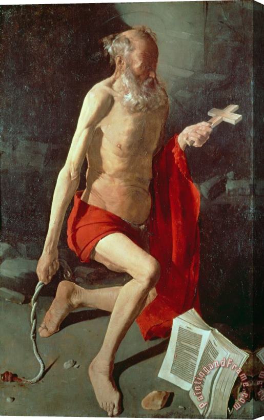 Georges de la Tour Saint Jerome Stretched Canvas Painting / Canvas Art