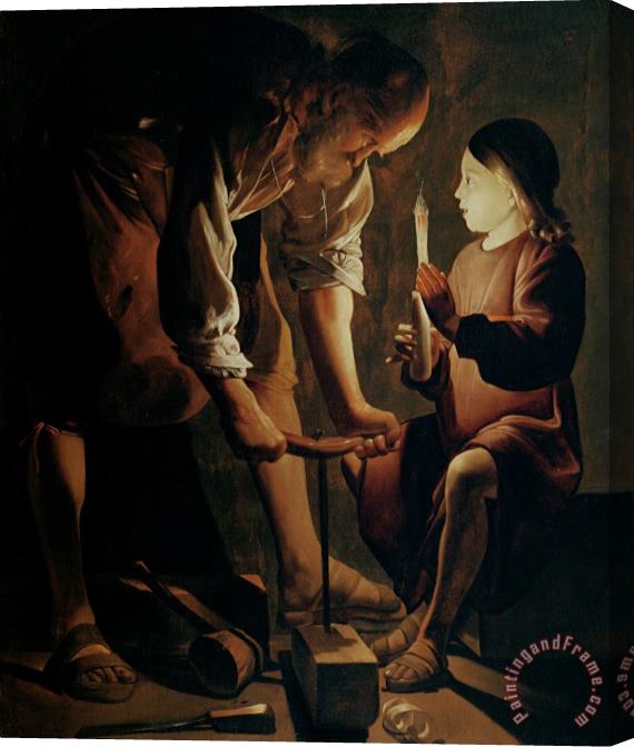 Georges de la Tour Saint Joseph the Carpenter Stretched Canvas Print / Canvas Art