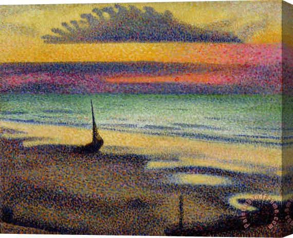 Georges Lemmen The Beach at Heist Stretched Canvas Print / Canvas Art