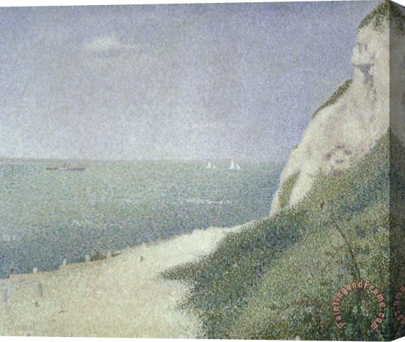 Georges Pierre Seurat Beach at Bas Butin Stretched Canvas Print / Canvas Art Georges Pierre Seurat Beach at Bas Butin Stretched Canvas Print / Canvas Art